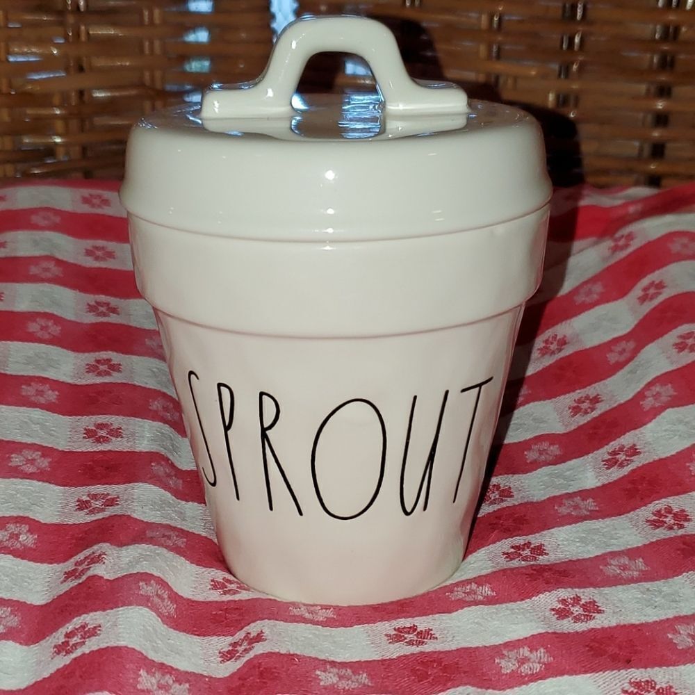 Rae Dunn by Magenta SPROUT Pot with Lid NWT
